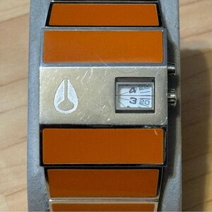 Nixon The Rotolog Direct Time Technology Orange Analog Men's Surf Watch RUNNING